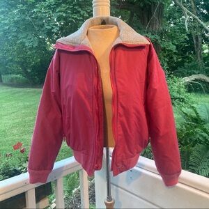 Vintage Woolrich Pink Fleece Bomber Jacker Coat S